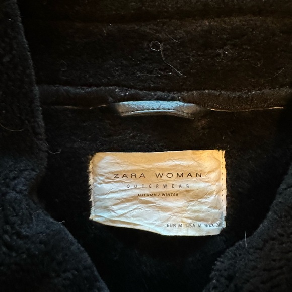 Zara faux leather oversized biker jacket - Picture 2 of 3